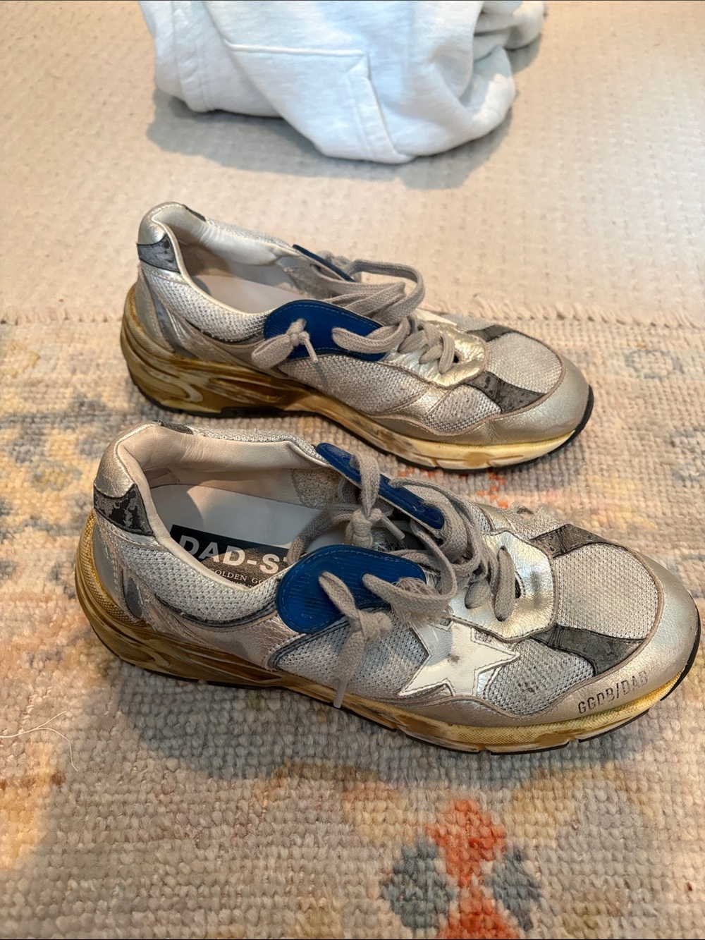 Golden Goose Silver Blue White Sneakers - Picture 15 of 16